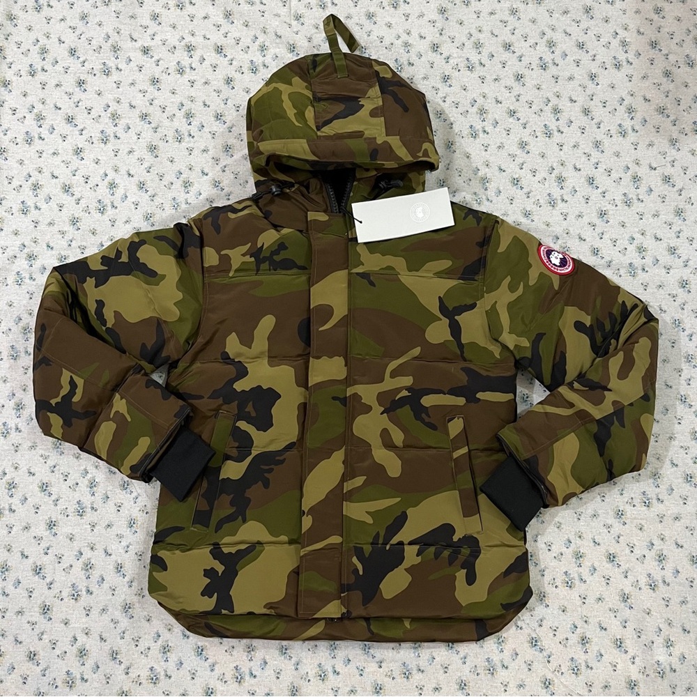 Canada Goose Camouflage Hooded Puffer Jacket - Green/Brown/Black